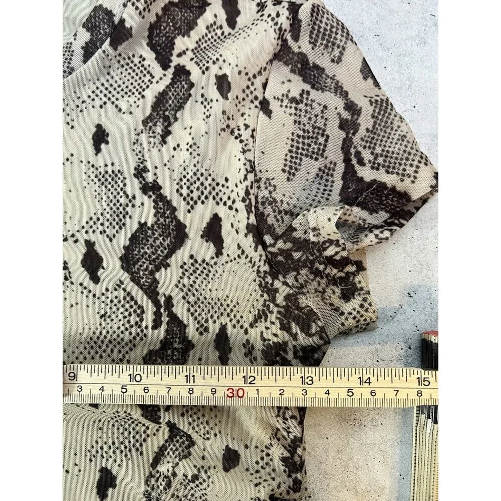 Stockholm Atelier & Other Stories Snake print sheer mesh dress sz US 2 - Picture 10 of 12